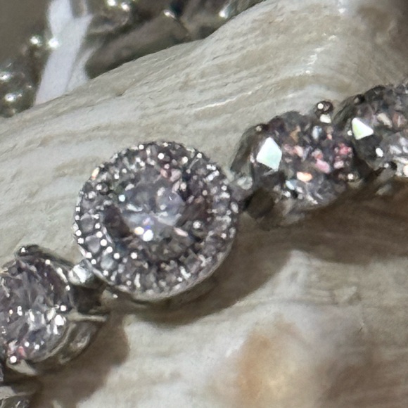 New With Tags/Box CZ Bracelet-7.25 in-Sterling Silver-15.31 Carat Equivalent- - Picture 16 of 17